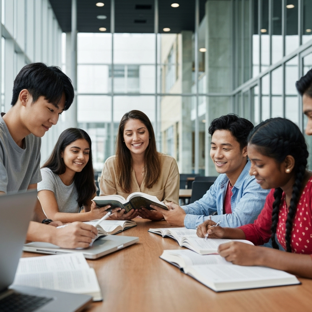 International students studying abroad